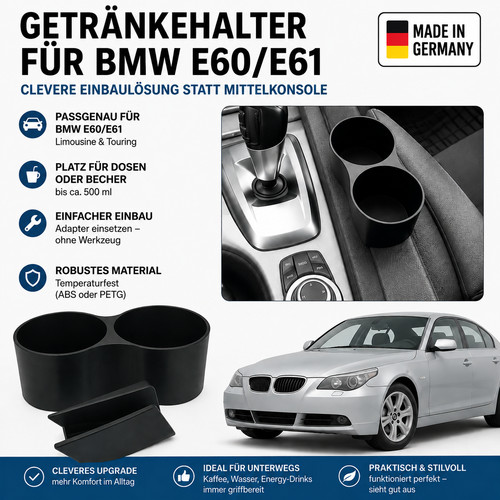 Portabicchieri per bmw e60 - portabicchieri,